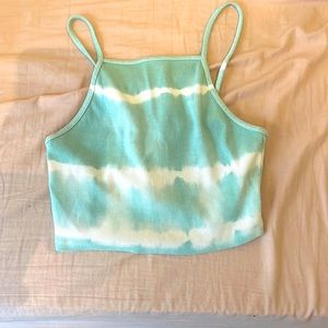 Cute teal and white tank top🩵🤍